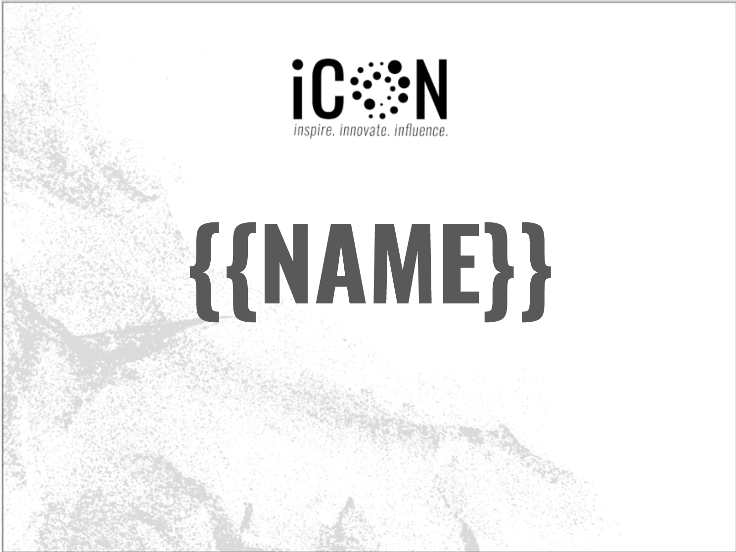 Example of presentation template